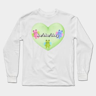 he/she/they pronouns Long Sleeve T-Shirt